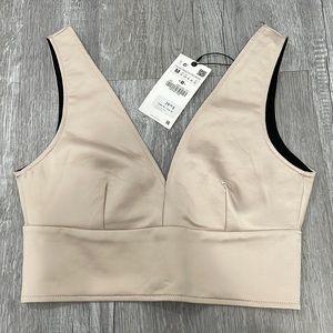 Zara satin crop / bra top